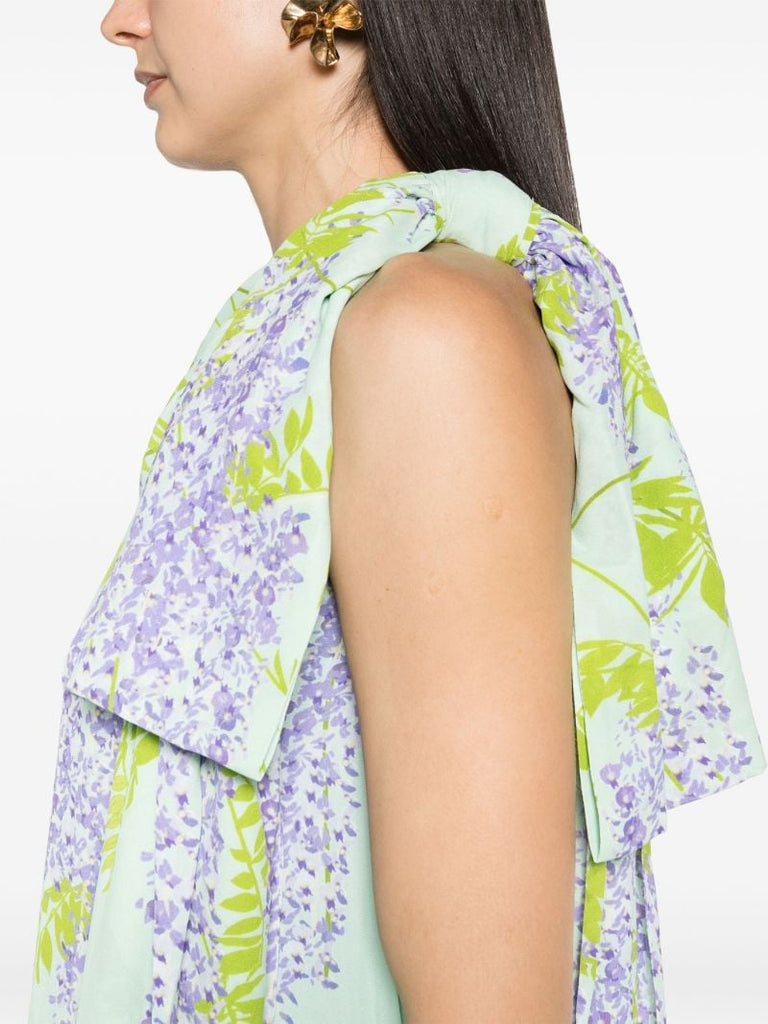 Mint Green One-shoulder Wisteria Maxi Dress