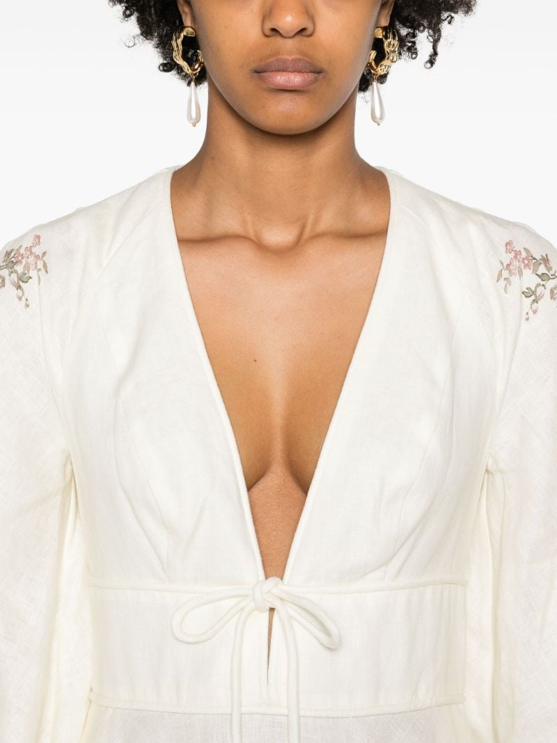 White Waverly Linen Mini Dress