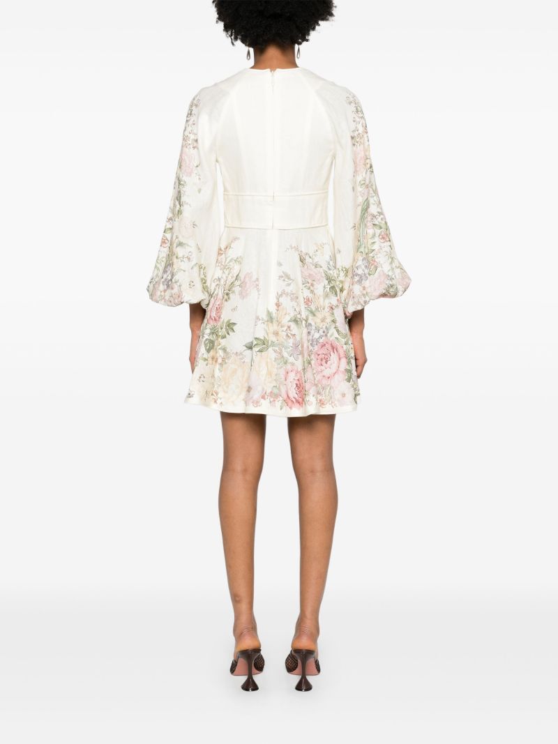 White Waverly Linen Mini Dress