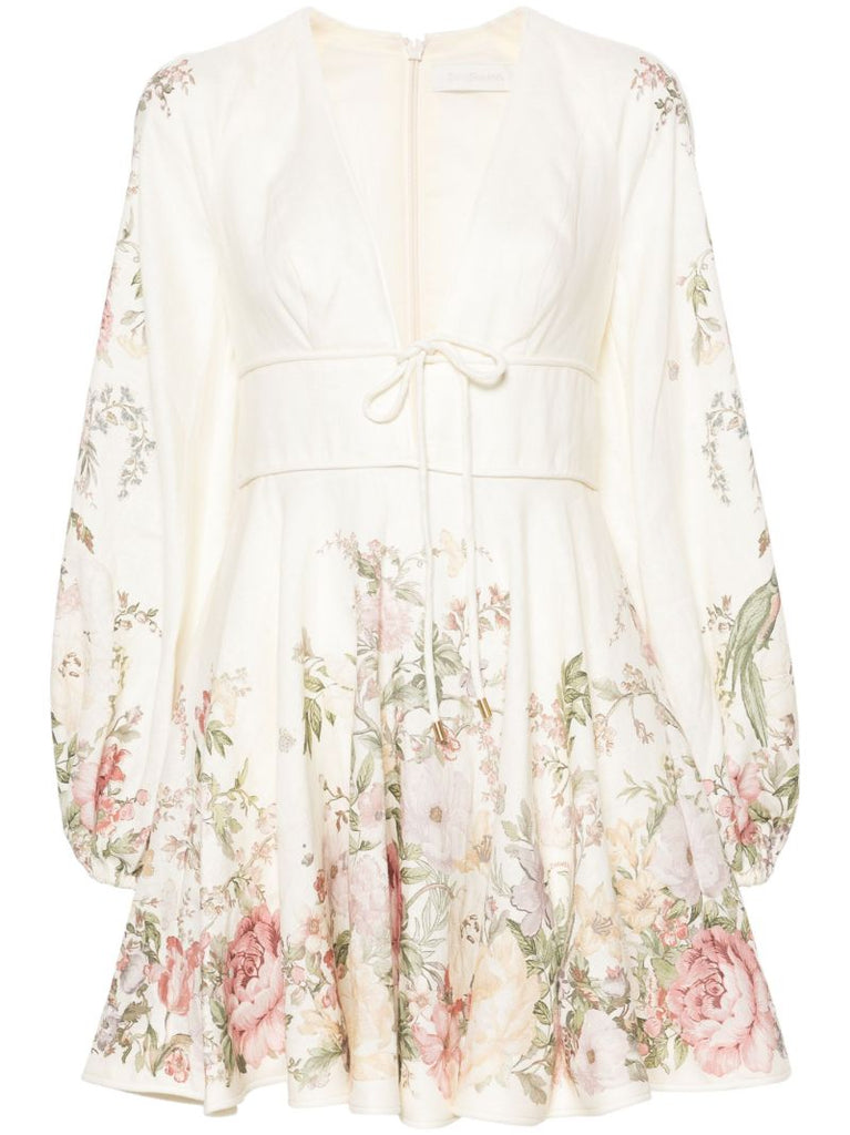 White Waverly Linen Mini Dress