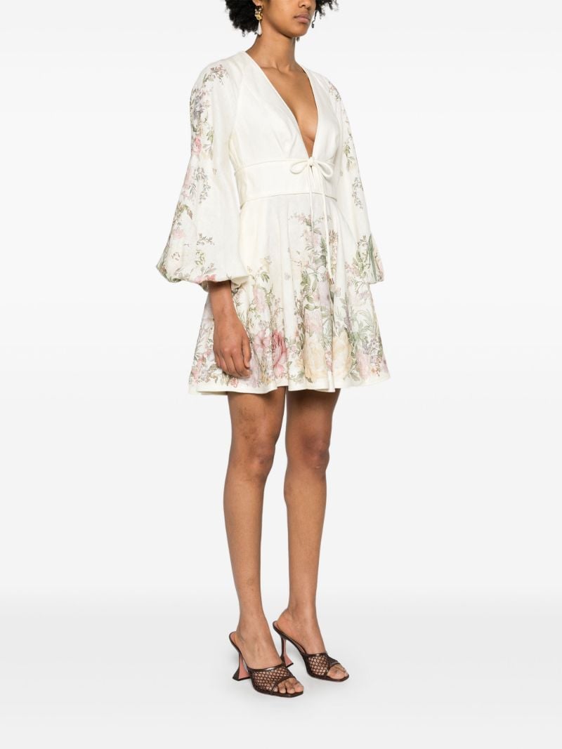 White Waverly Linen Mini Dress