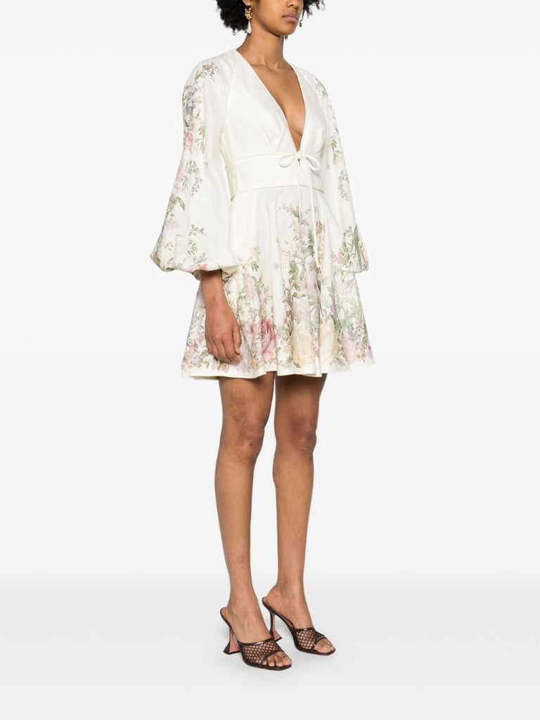 White Waverly Linen Mini Dress