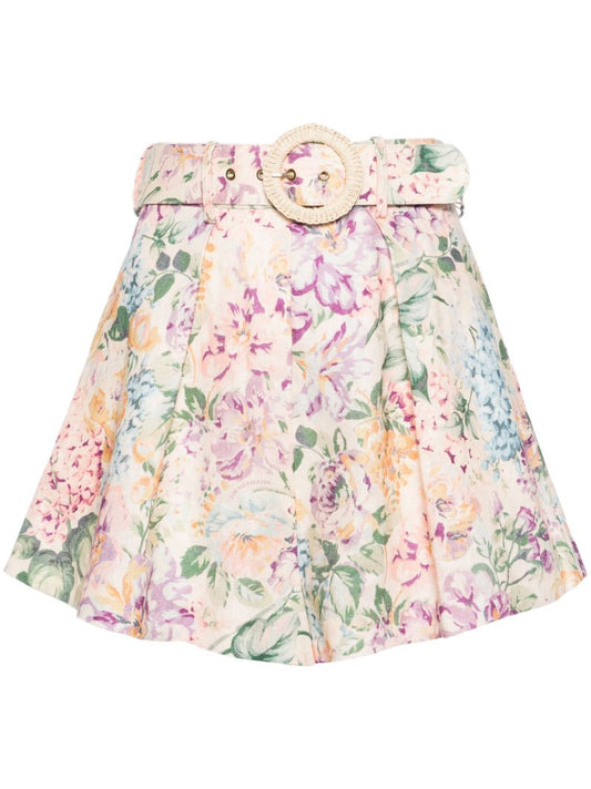 White Halliday A-line Skirt