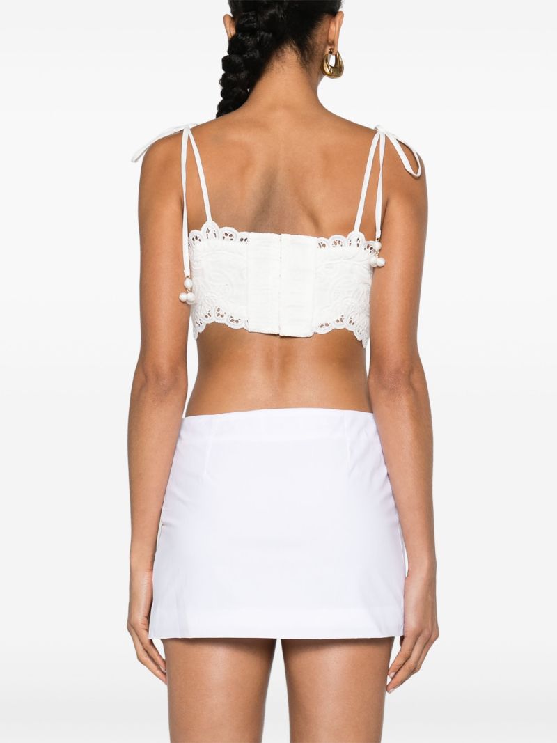 Ivory White  Broderie Anglaise Cotton Top