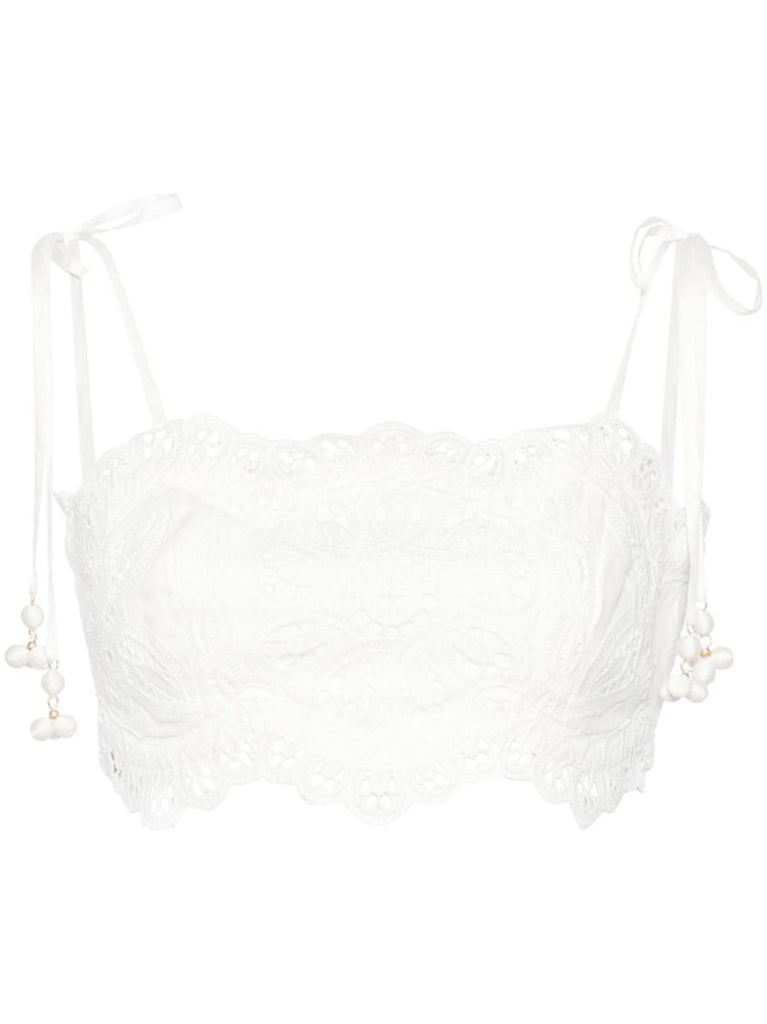 Ivory White  Broderie Anglaise Cotton Top