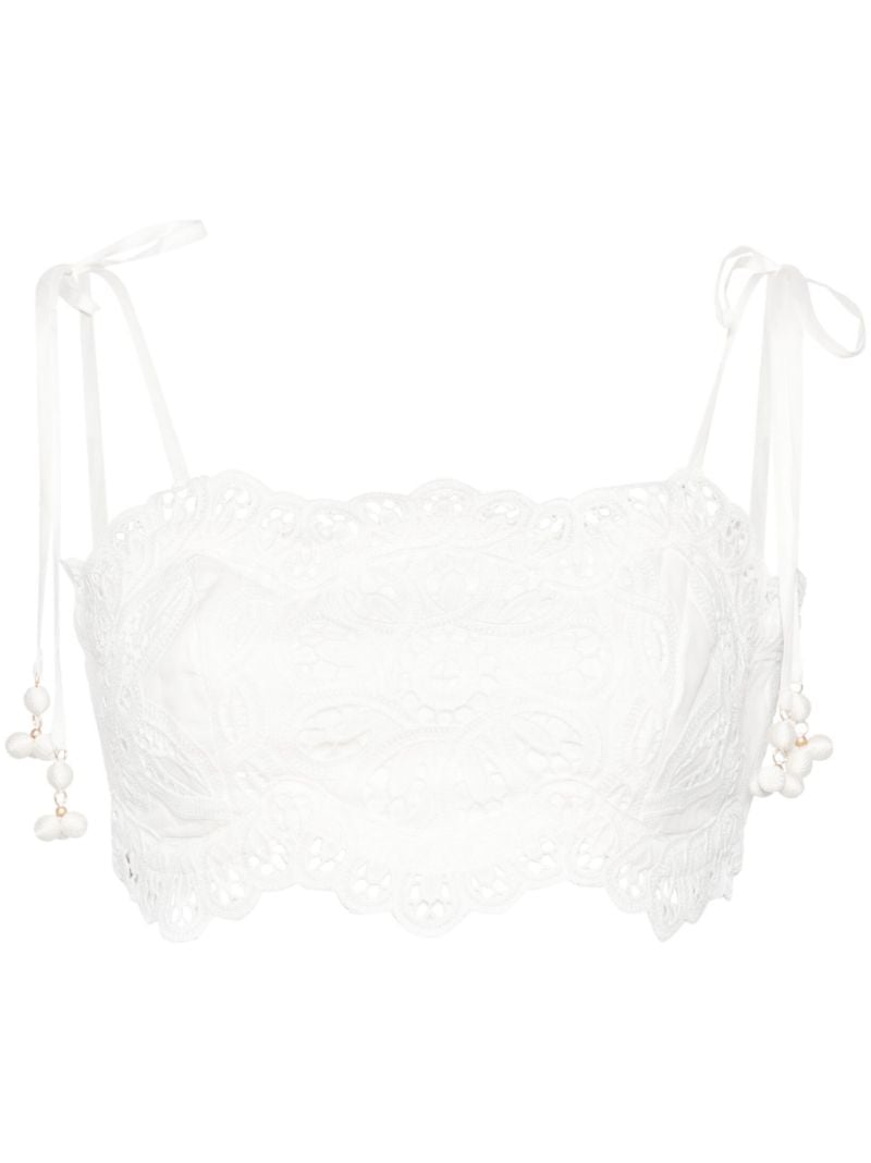 Ivory White  Broderie Anglaise Cotton Top