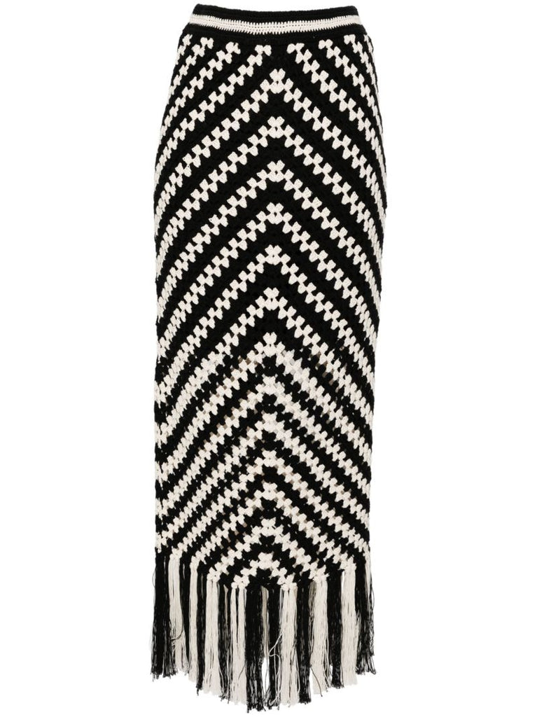 Black Halliday Crochet Skirt