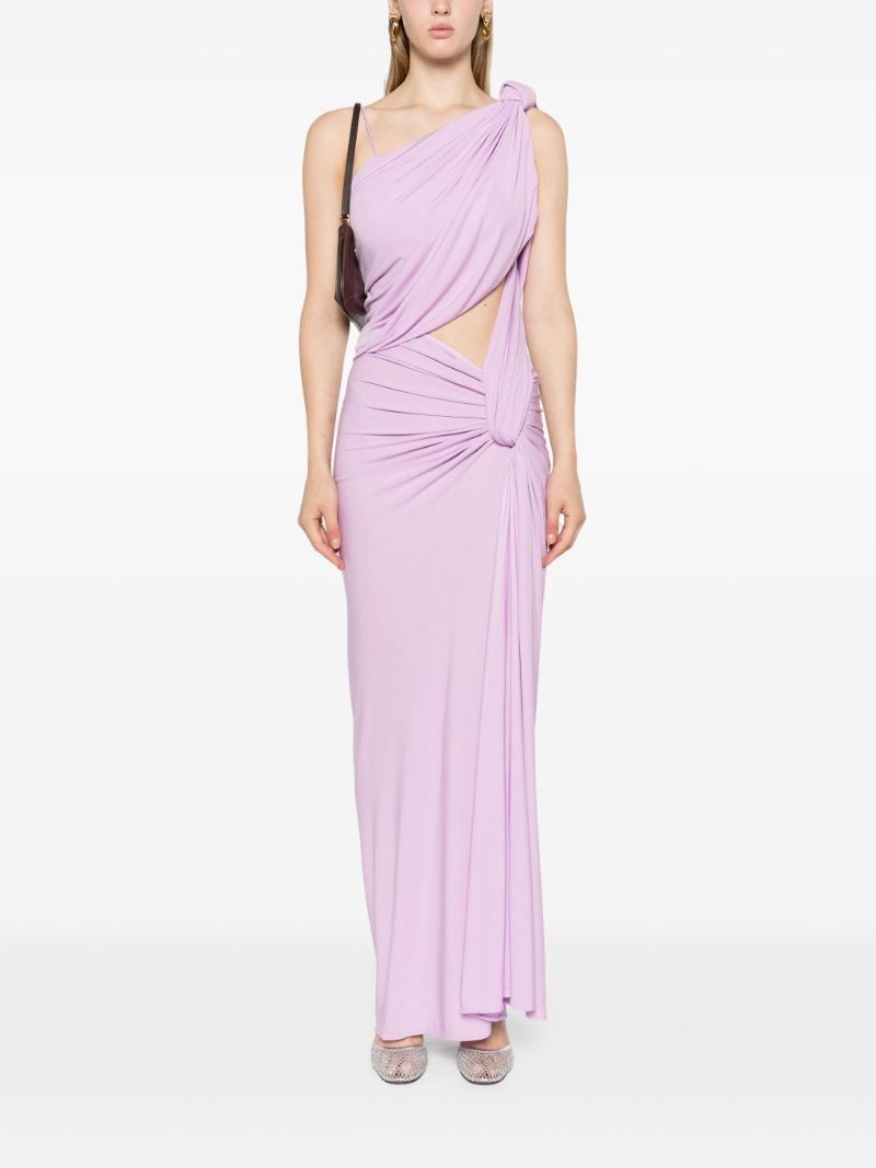 Purple Twisted Lever Asymmetric Gown