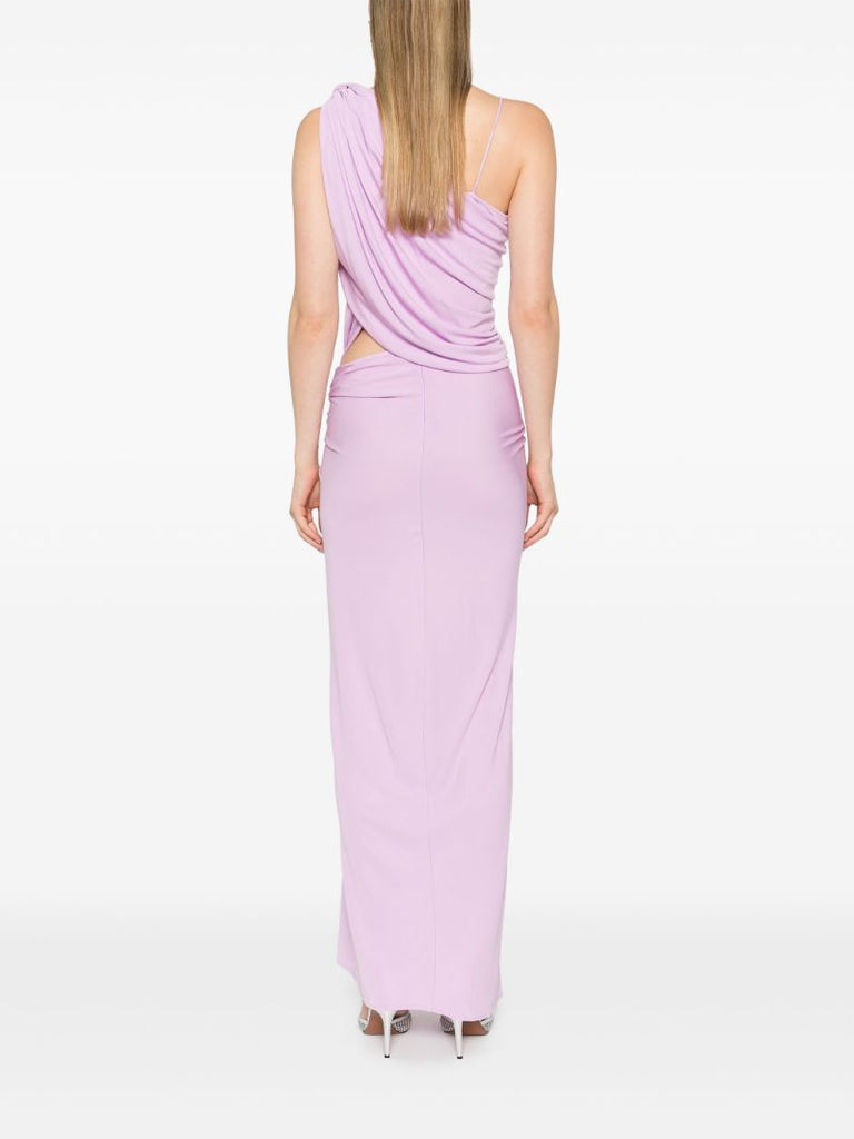 Purple Twisted Lever Asymmetric Gown
