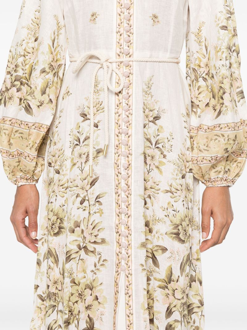 White Golden Midi Dress