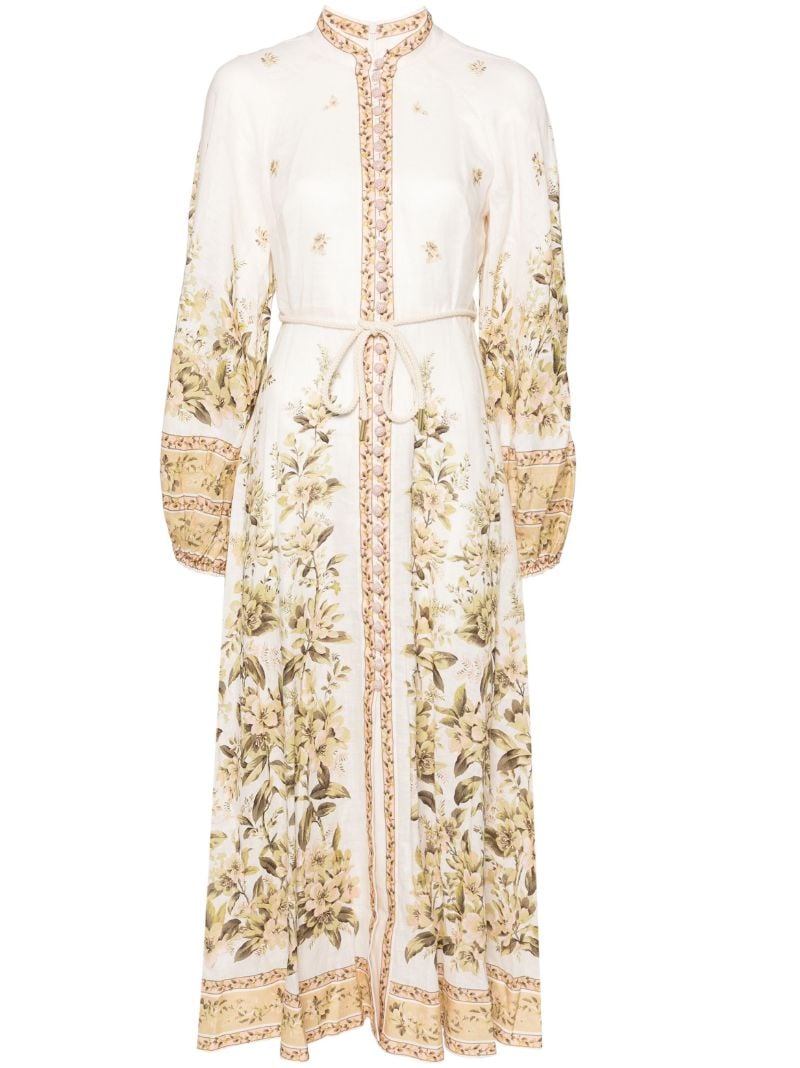 White Golden Midi Dress