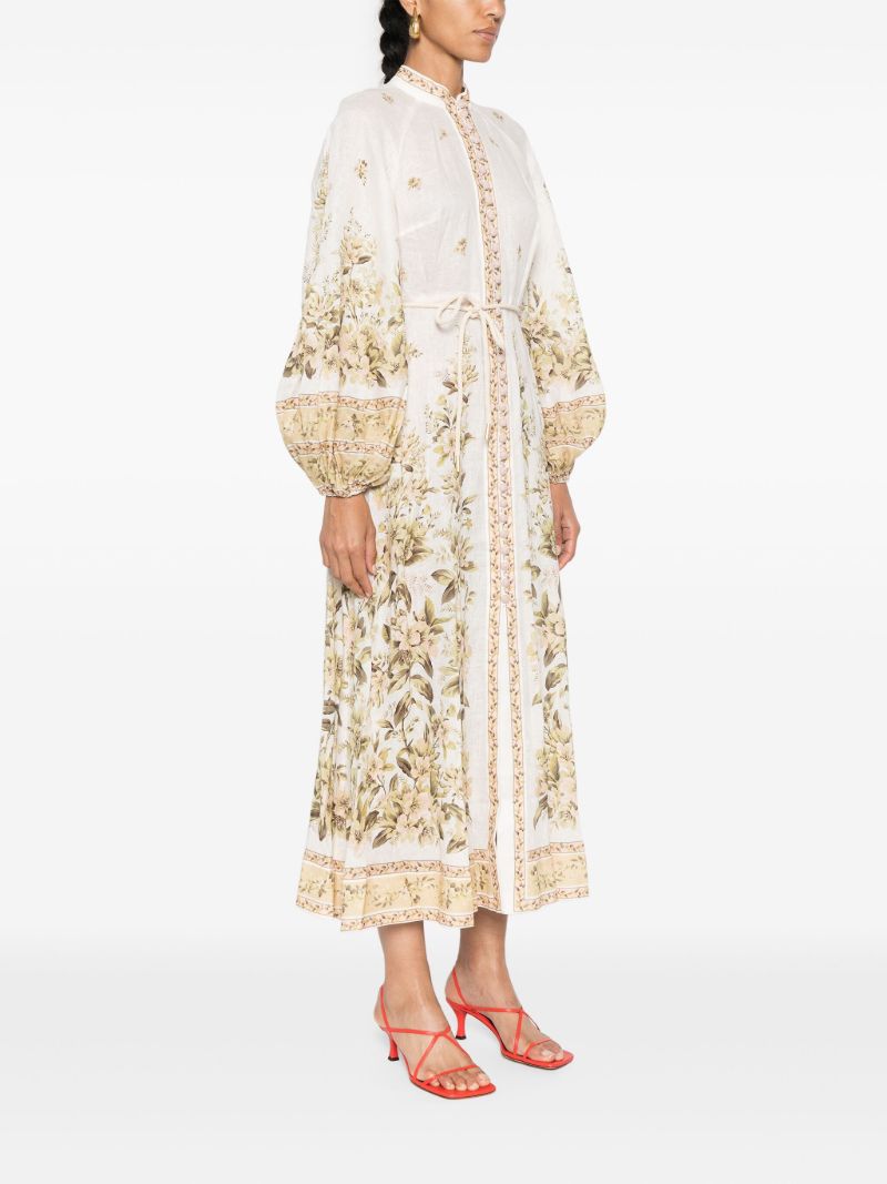 White Golden Midi Dress