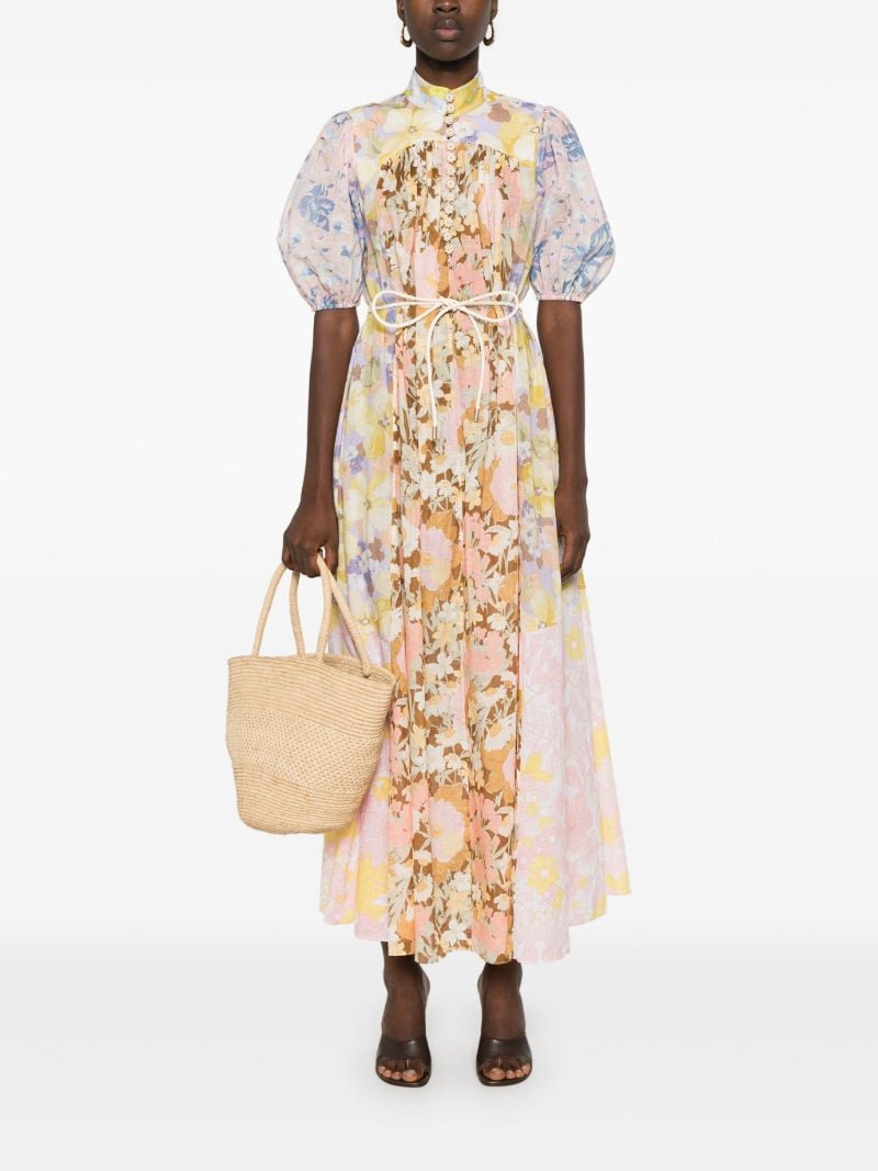 Pink Pop Floral Print Maxi Dress