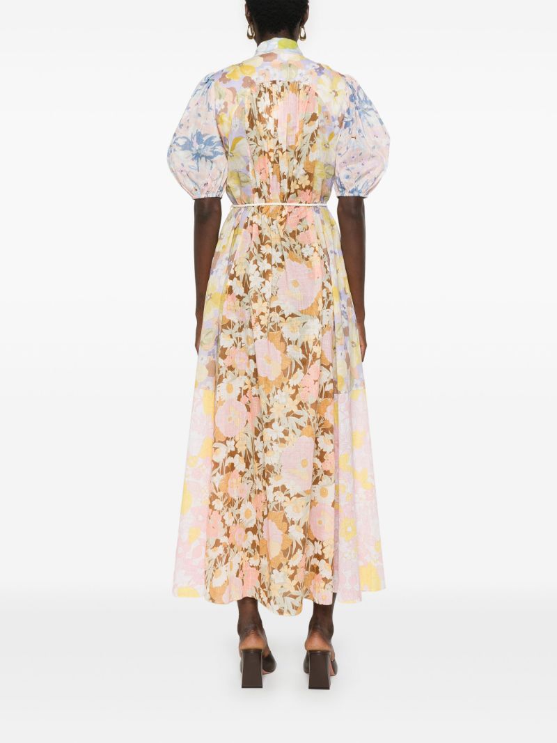 Pink Pop Floral Print Maxi Dress