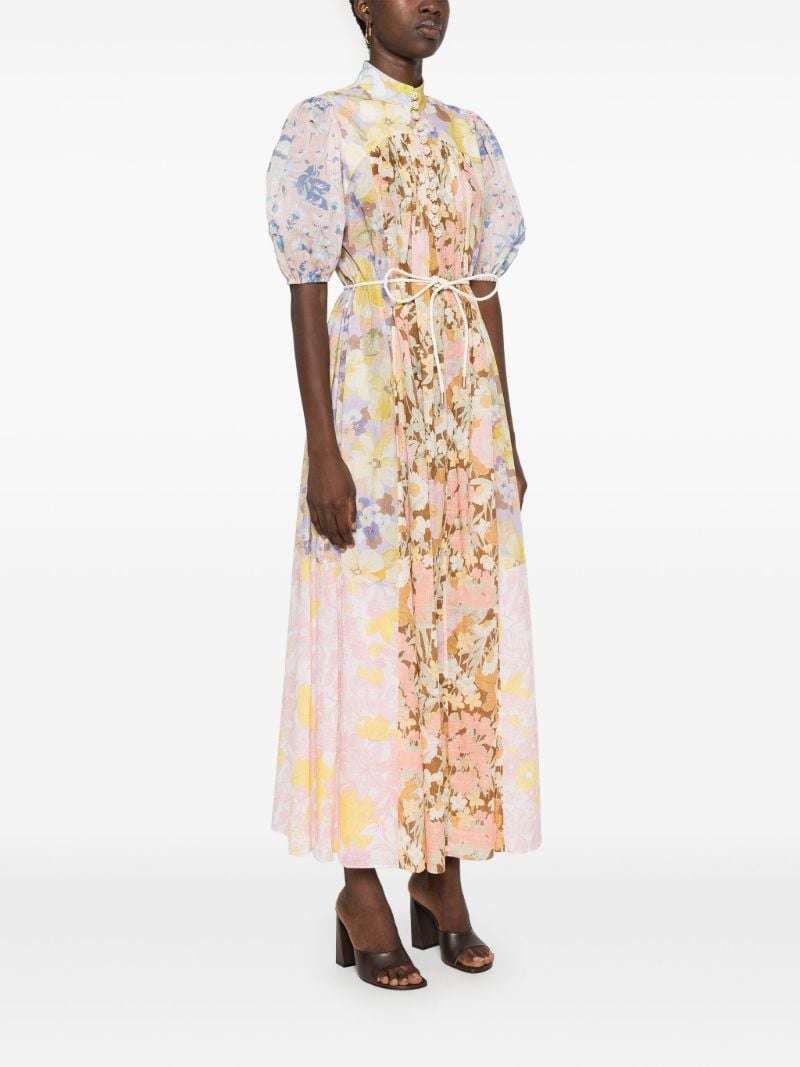 Pink Pop Floral Print Maxi Dress