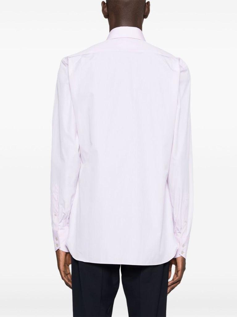 Pink Long-sleeve Cotton Shirt
