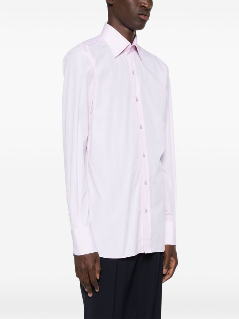 Pink Long-sleeve Cotton Shirt