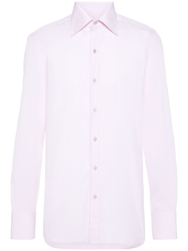 Pink Long-sleeve Cotton Shirt