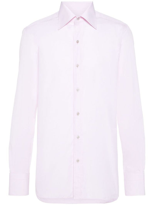 Pink Long-sleeve Cotton Shirt