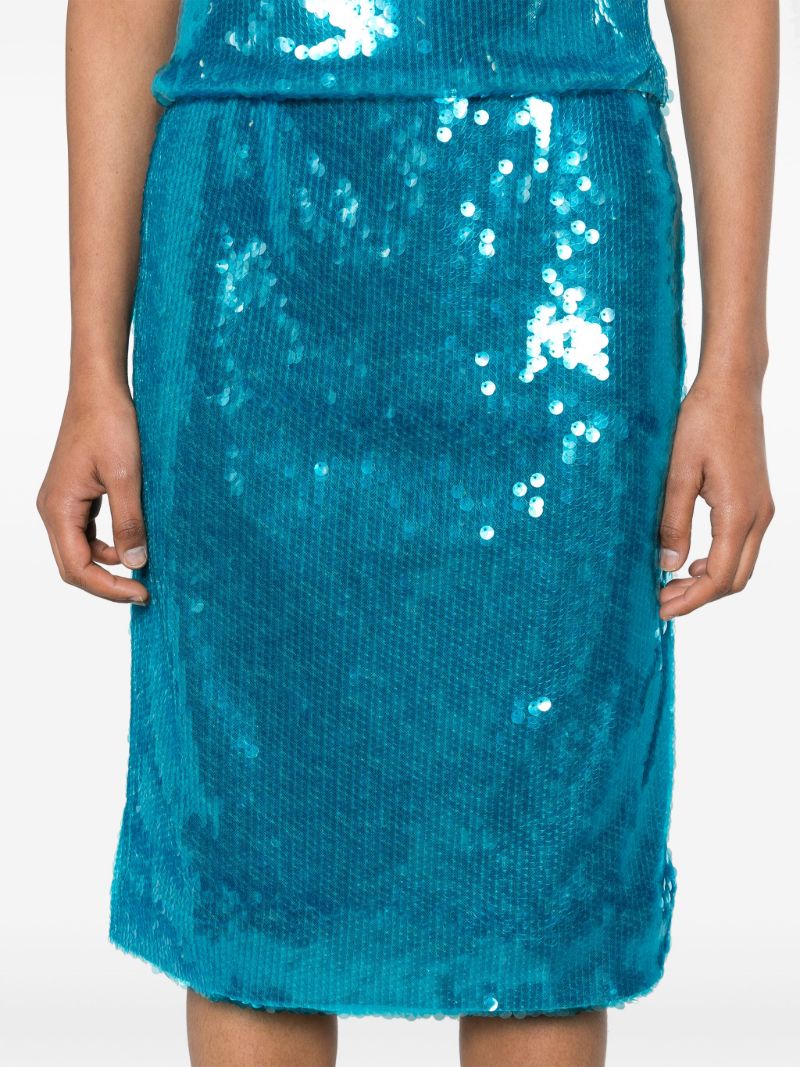 Blue Quattro Sequinned Skirt