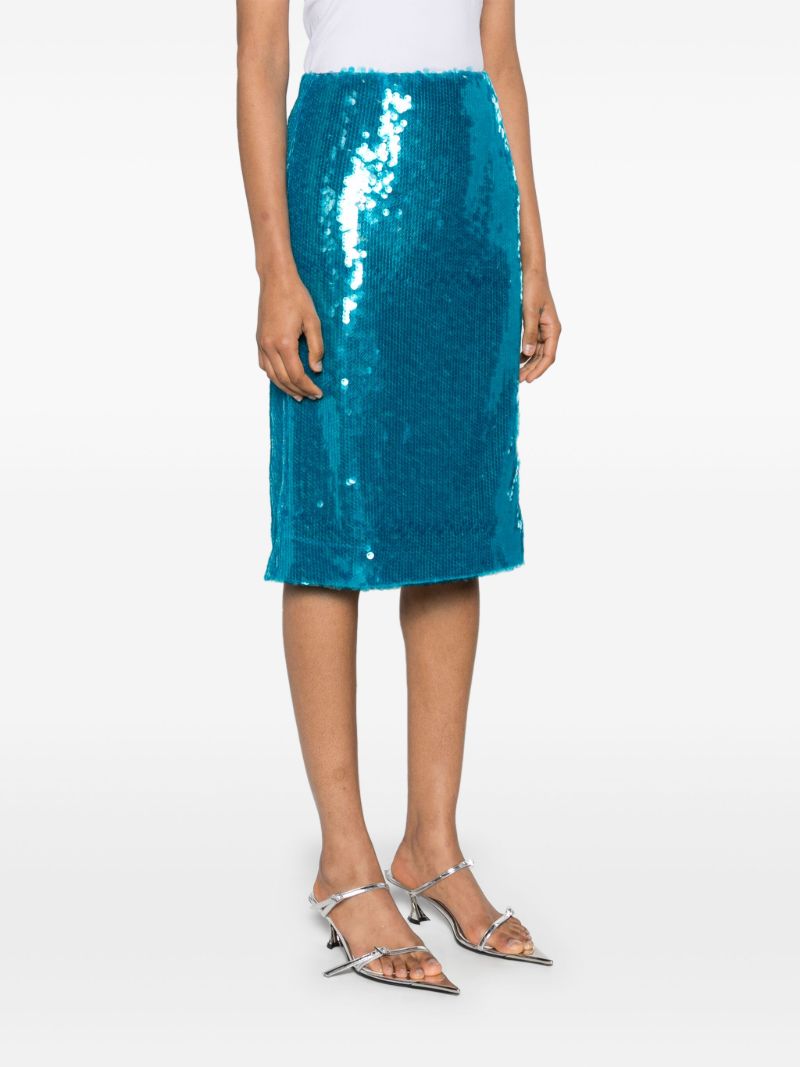 Blue Quattro Sequinned Skirt