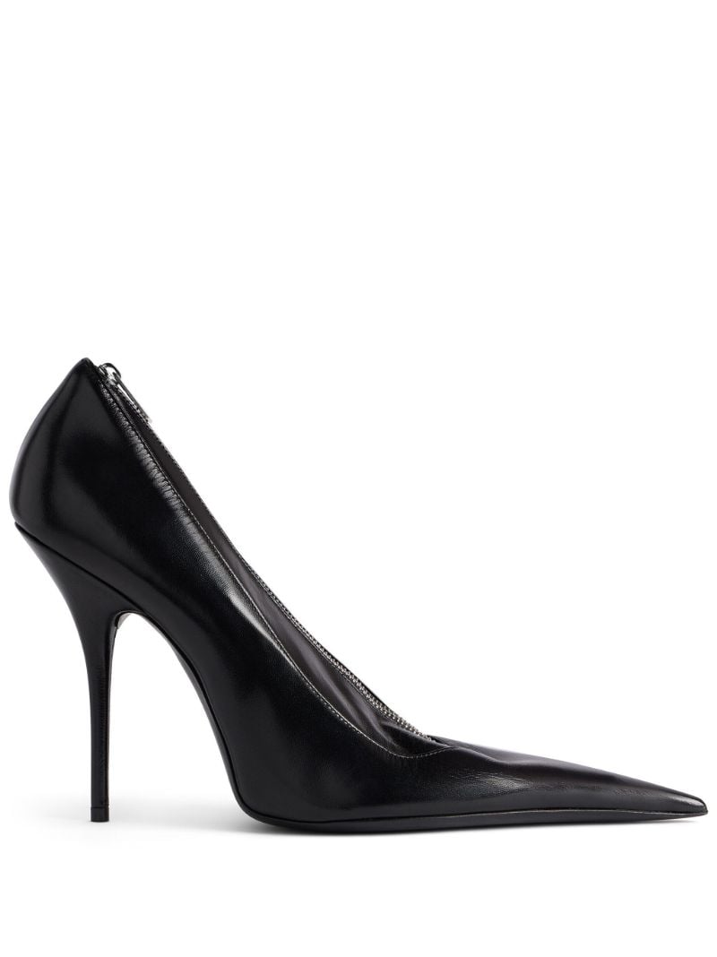 Black Shoe Clutch Knife Leather Clutch