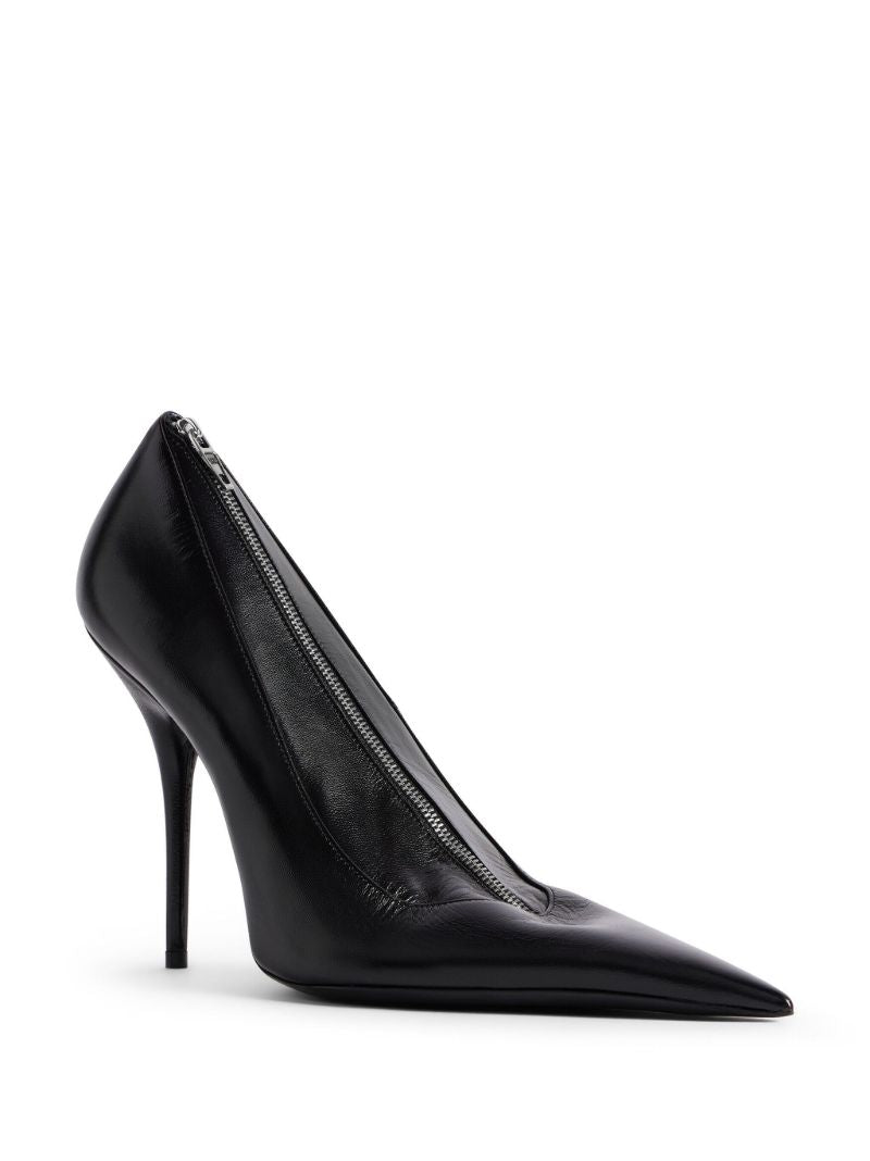Black Shoe Clutch Knife Leather Clutch