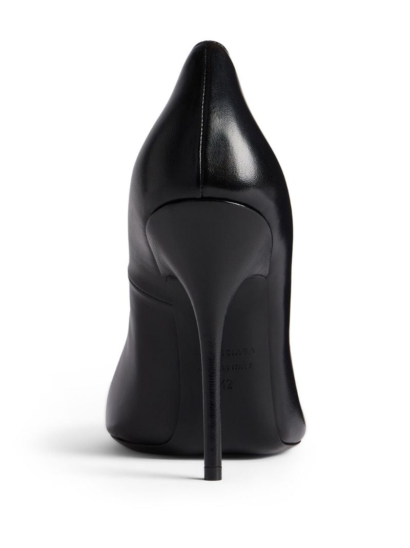 Black Shoe Clutch Knife Leather Clutch
