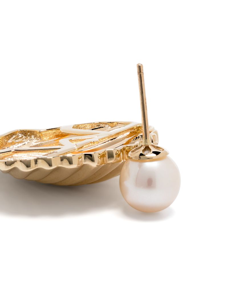 14k Yellow Gold Shell Earrings
