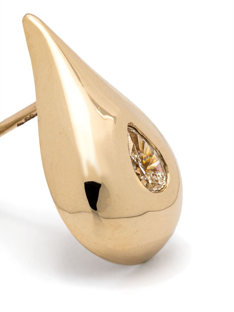 14k Yellow Gold Droplet Diamond Earrings