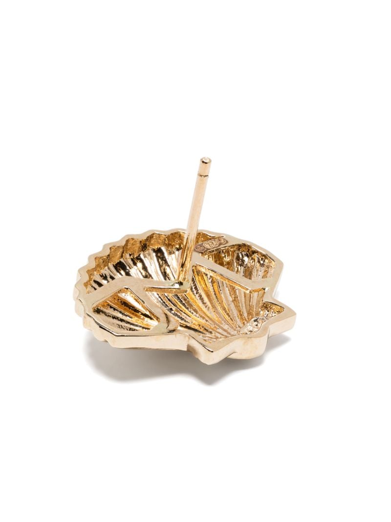 14k Yellow Gold Shell Earrings