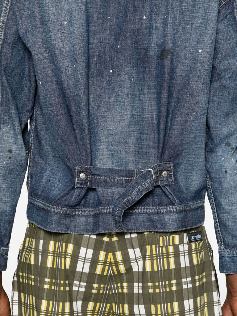 Blue Single-breasted Denim Jacket