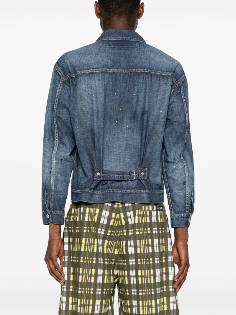 Blue Single-breasted Denim Jacket