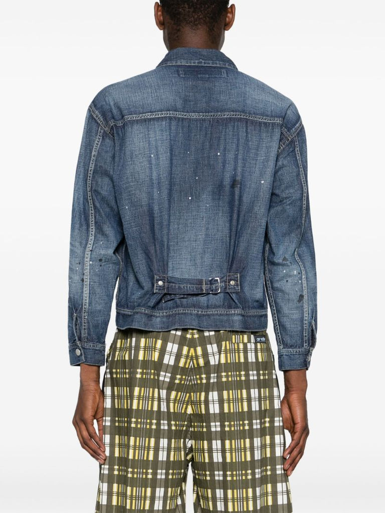 Blue Single-breasted Denim Jacket