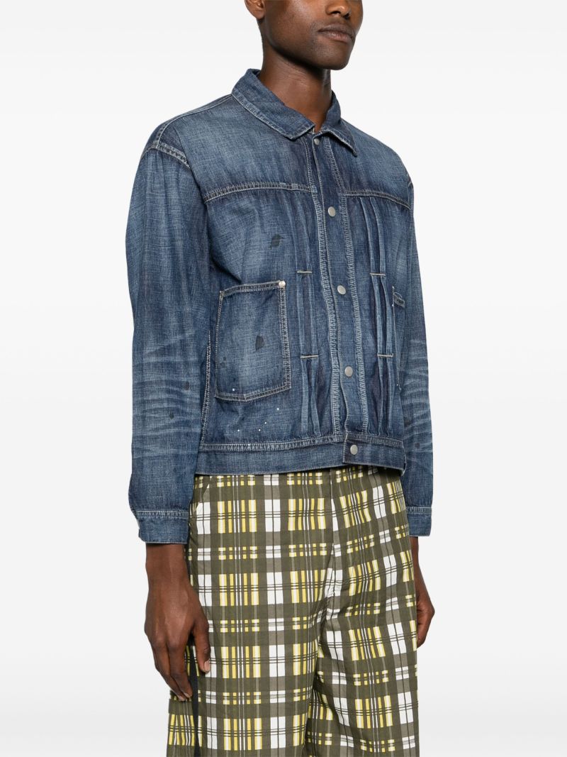 Blue Single-breasted Denim Jacket