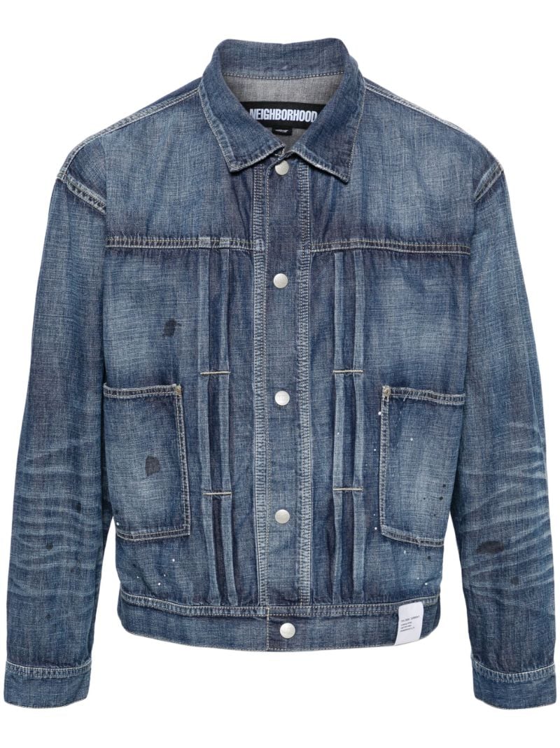 Blue Single-breasted Denim Jacket
