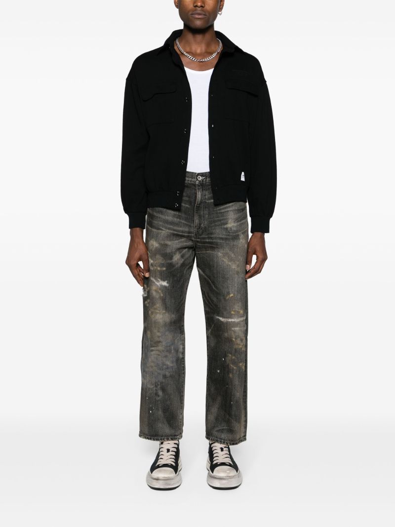 Black Savage Denim Dp Straight Jeans