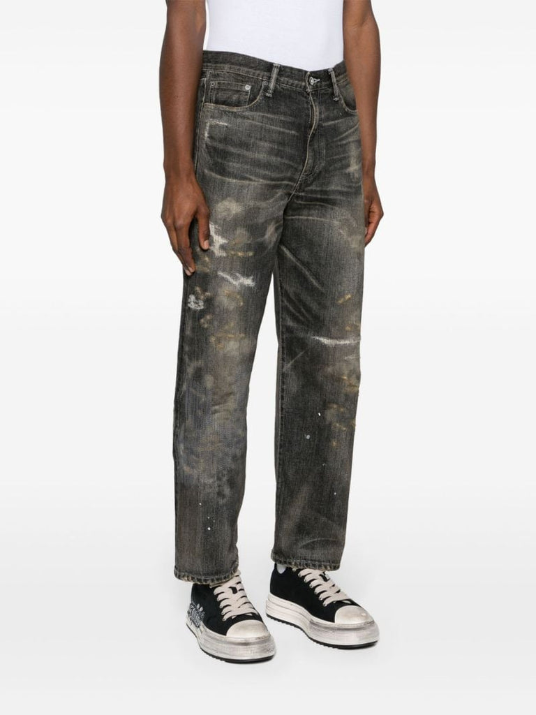 Black Savage Denim Dp Straight Jeans