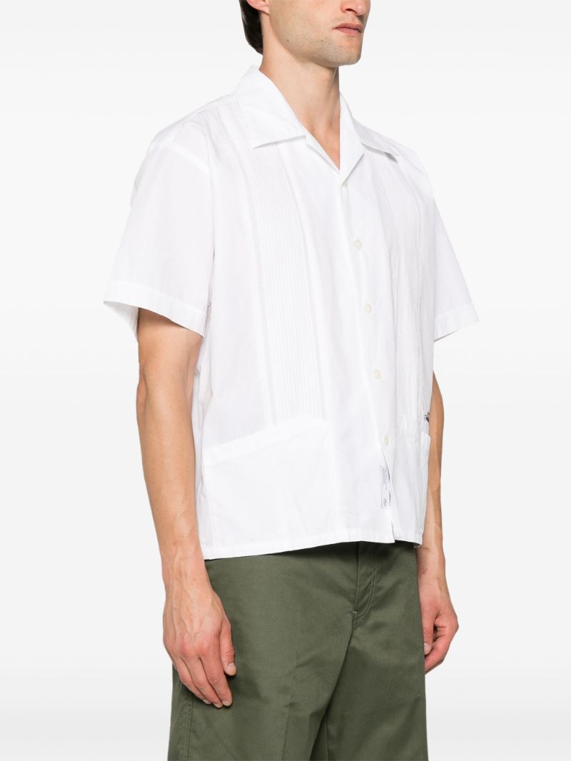 White Guayabera Pintucked Shirt