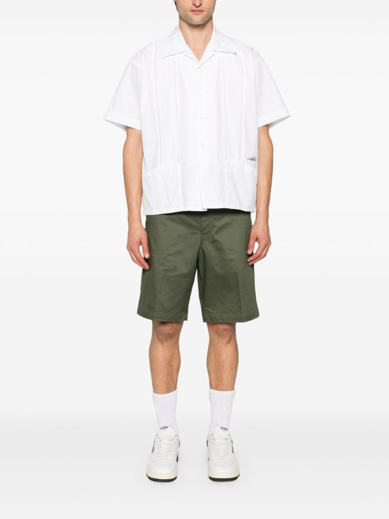 White Guayabera Pintucked Shirt
