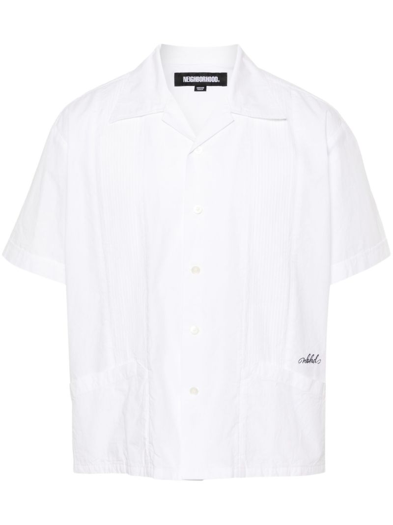 White Guayabera Pintucked Shirt
