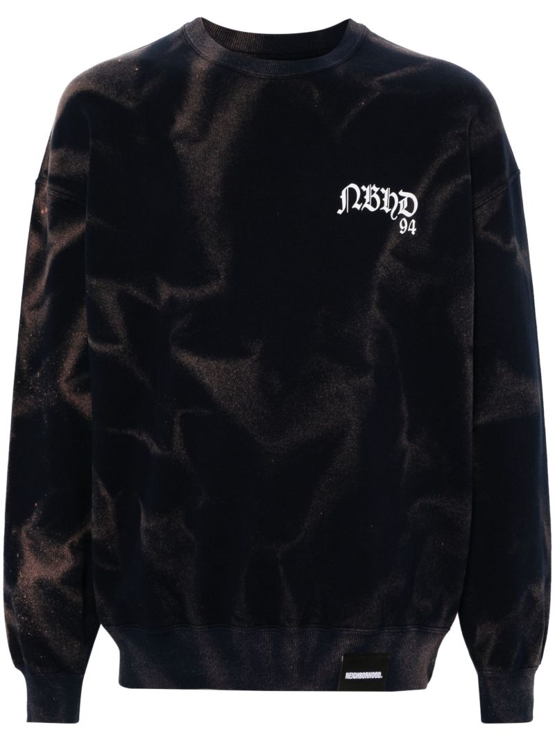 Blue Tie-dye Cotton Sweatshirt