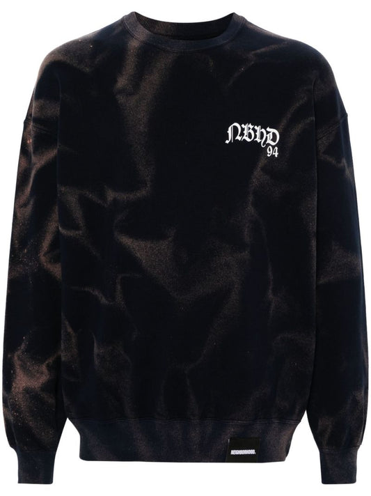 Blue Tie-dye Cotton Sweatshirt