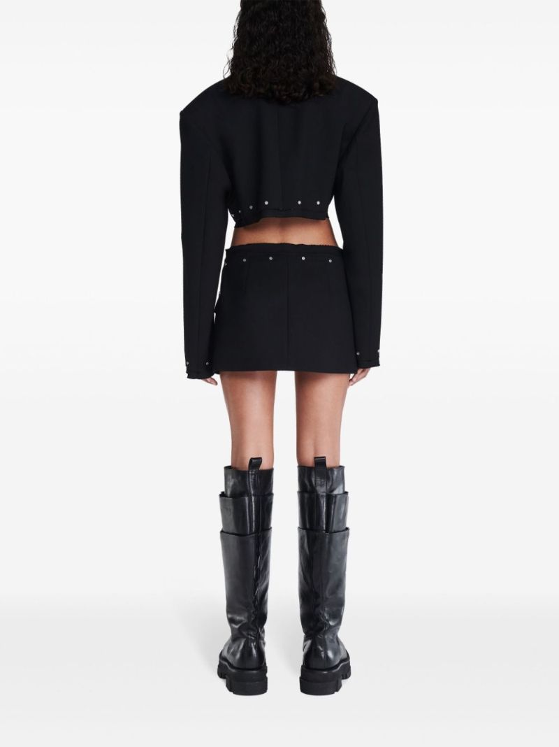 Black Rivet Cropped Blazer
