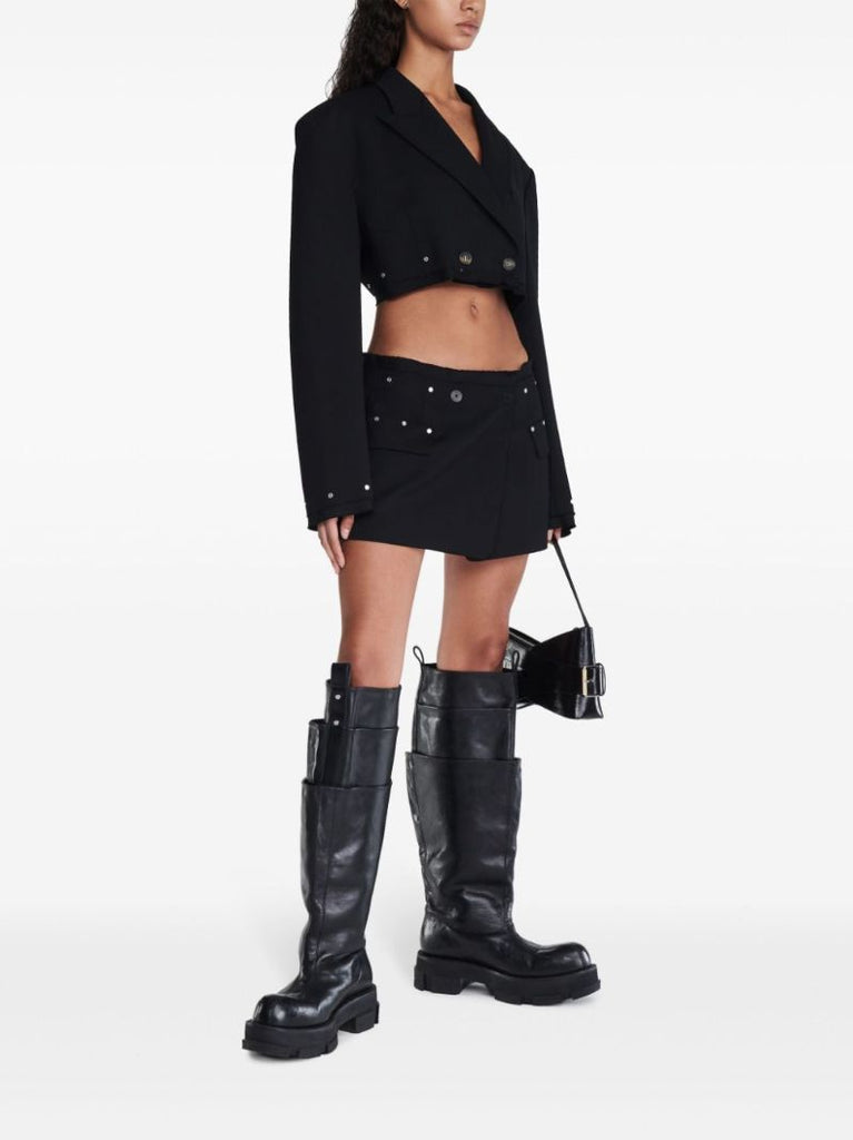 Black Rivet Cropped Blazer