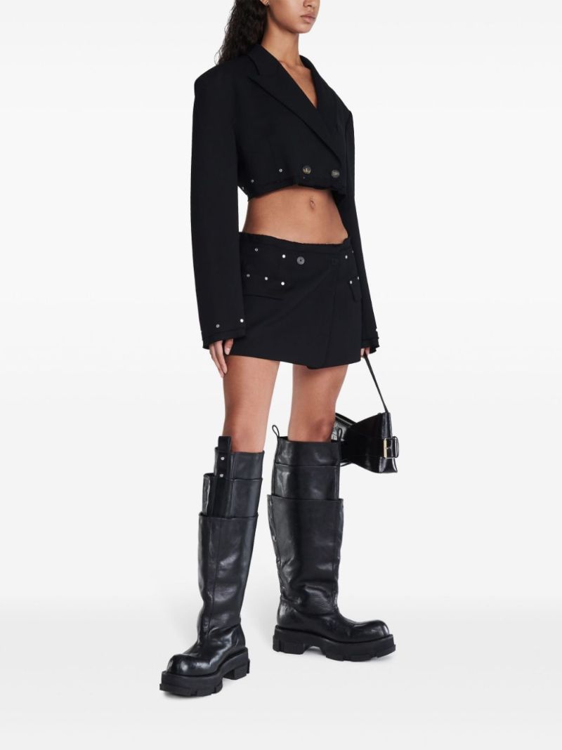 Black Rivet Cropped Blazer
