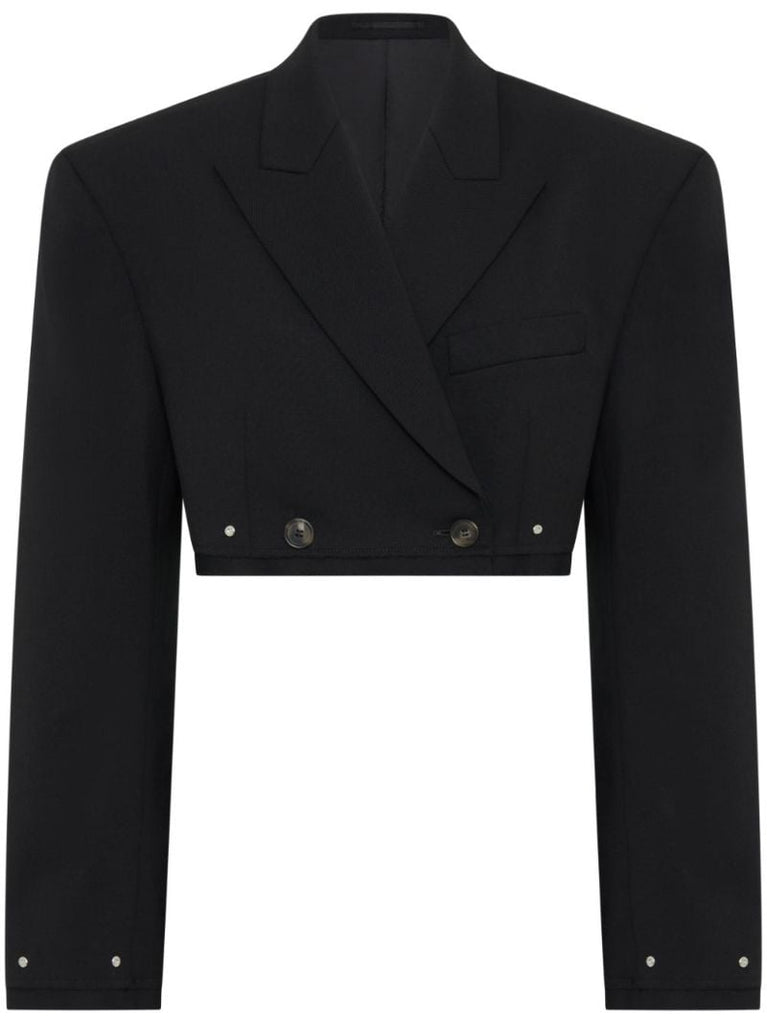 Black Rivet Cropped Blazer
