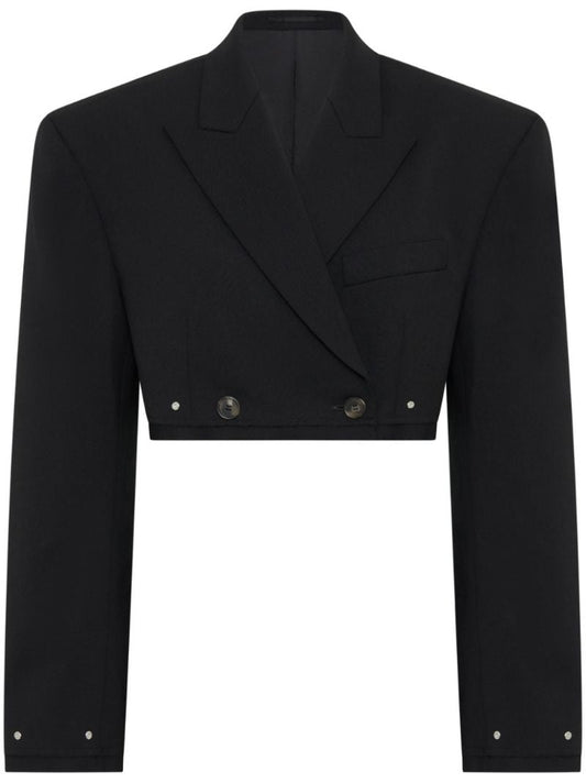 Black Rivet Cropped Blazer
