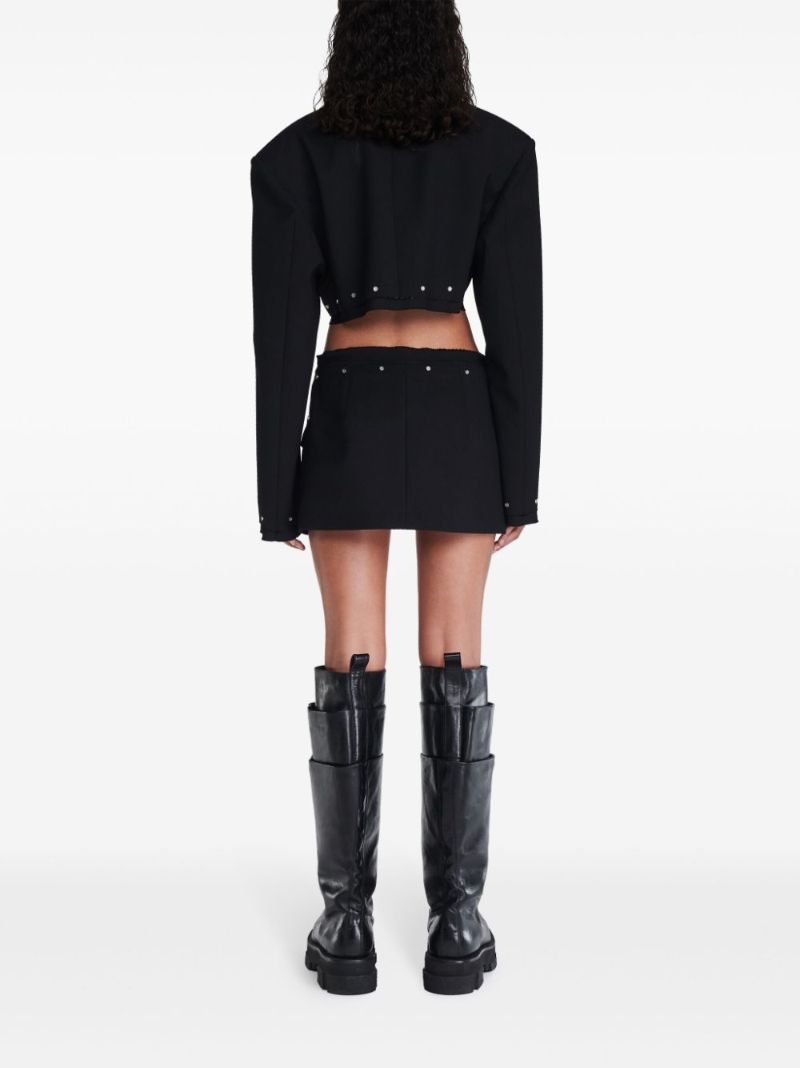 Black Rivet Mini Skirt