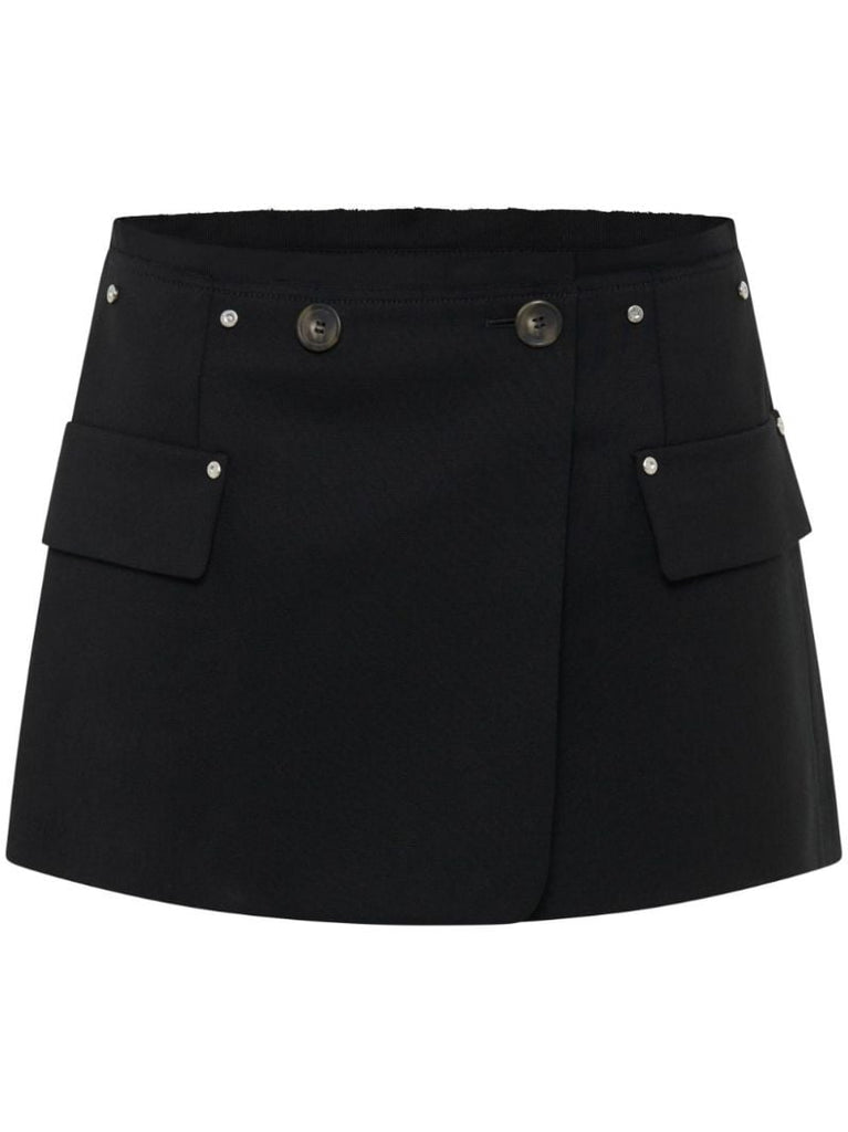 Black Rivet Mini Skirt